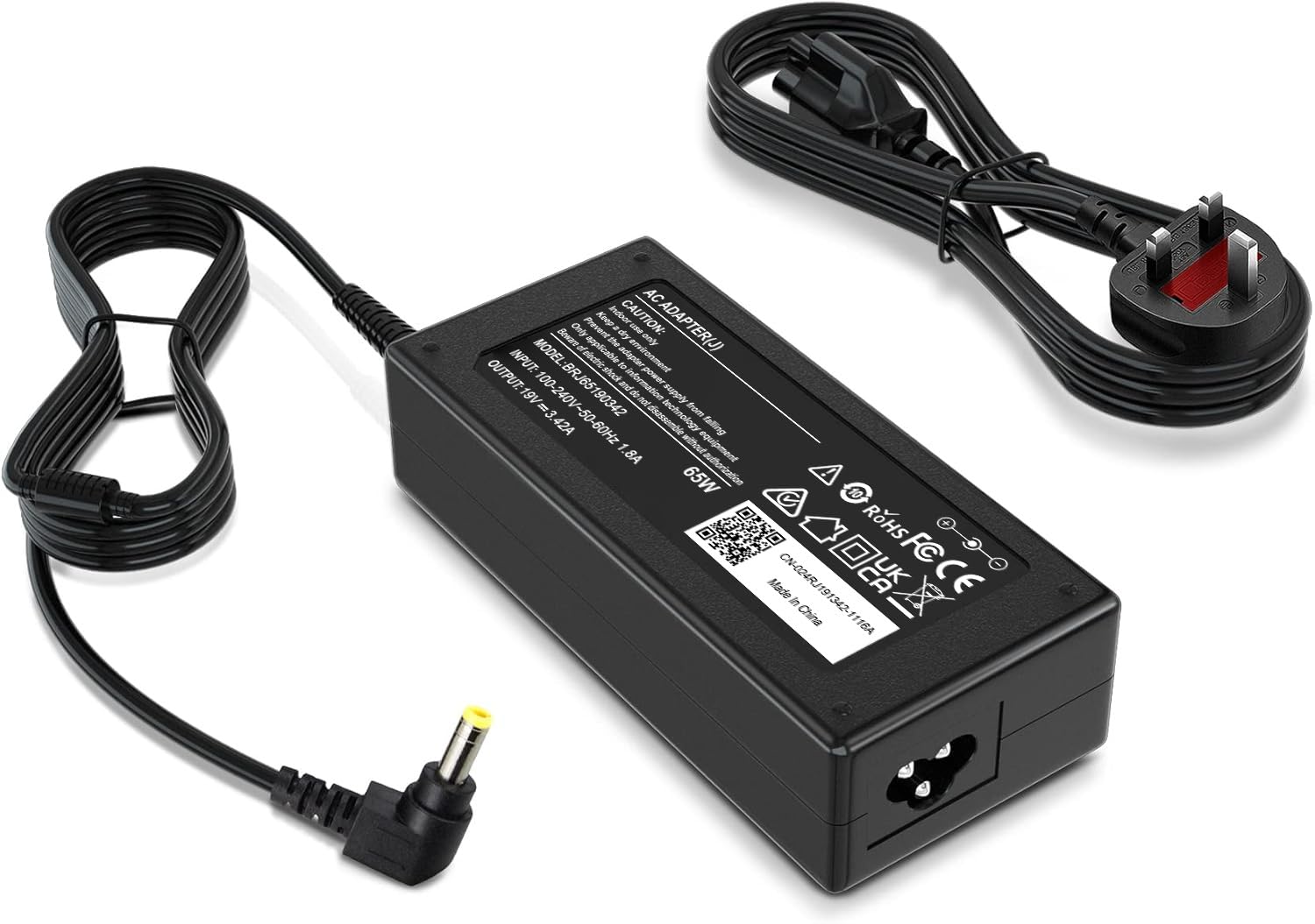 BIUBOTY 65W Laptop Charger Compatible with Toshiba Satellite C50 C55 C655 C675 C850 C855 C855D C875 P50 L50 L55 L55D L75 L300 L305 PA3917U-1ACA PA3714U-1ACA PA5035U-1ACA 19V 3.42A Adapter Power Cable