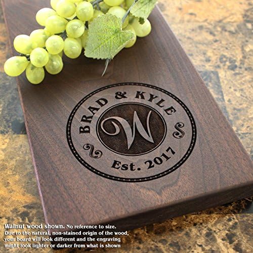 Couple Stamp Personalized Cheese Board - Wedding Gift, Anniversary Gift, Housewarming Gift, Engagement, Gift Ideas. #207
