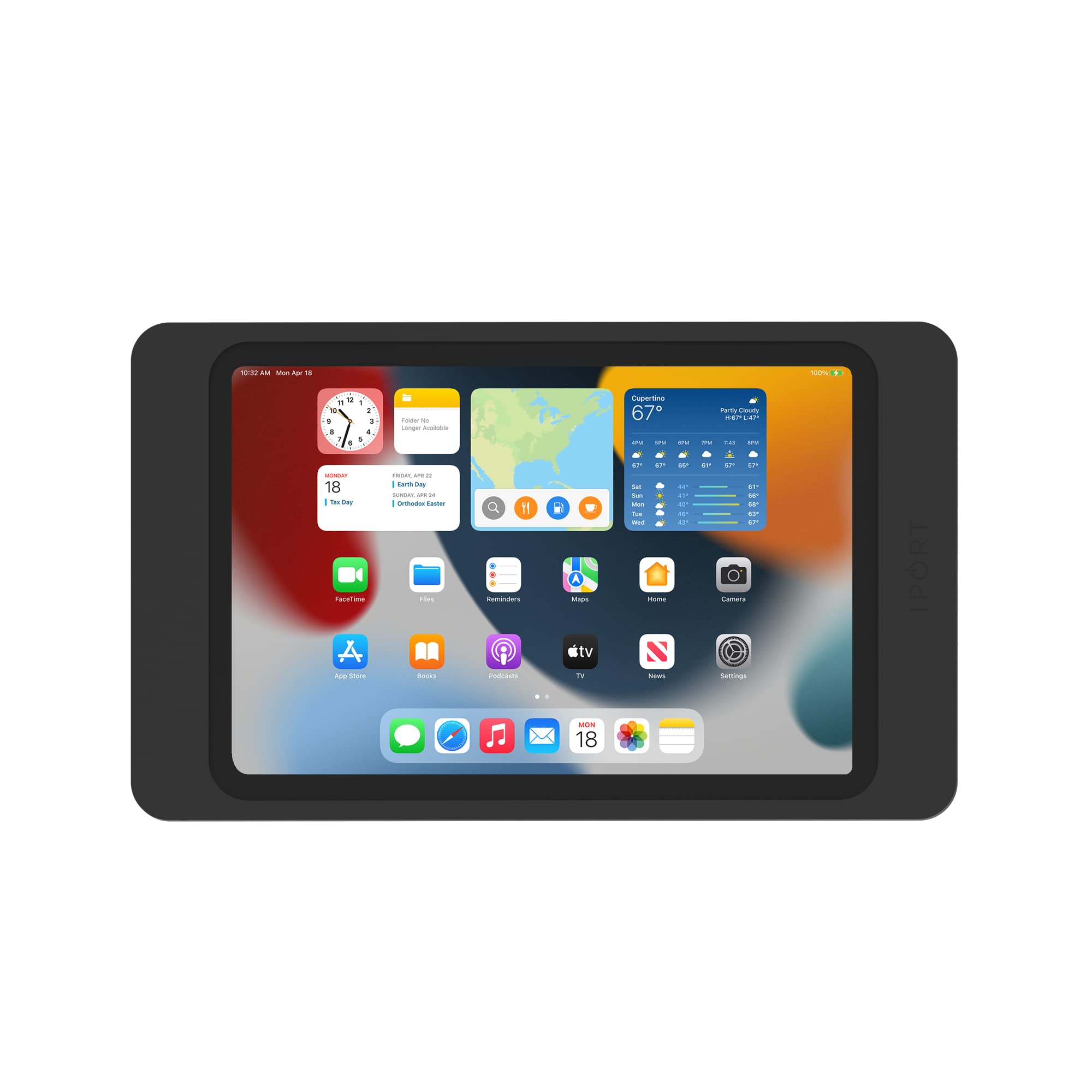 Photo 1 of ***PARTS ONLY***iPort 70805 Surface Mount System iPad Wall Mount – Slim & Secure for iPad mini A17 Case & 8.3" (6th Gen)| Built-in PoE Charging | Aluminum Flush Wall Dock for Smart Home & Commercial Use | Black