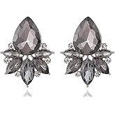FENBORY Vintage Rhinestone Earrings Fancy Crystal Cluster Drop Earrings Art Deco Earrings for Women