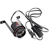 Reptile Ceramic Heat Lamp Holder,Pet Heater Bracket (no Bulb Included) for Amphibian Pet Terrariums Habitat Lizard Tortoise, 