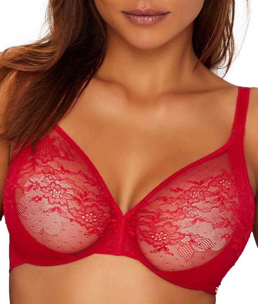 Gossard Women's Glossies Lace Bra Bra, Lipstick red