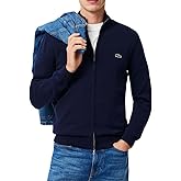 Lacoste Mens Zipped High Neck Cotton Sweater