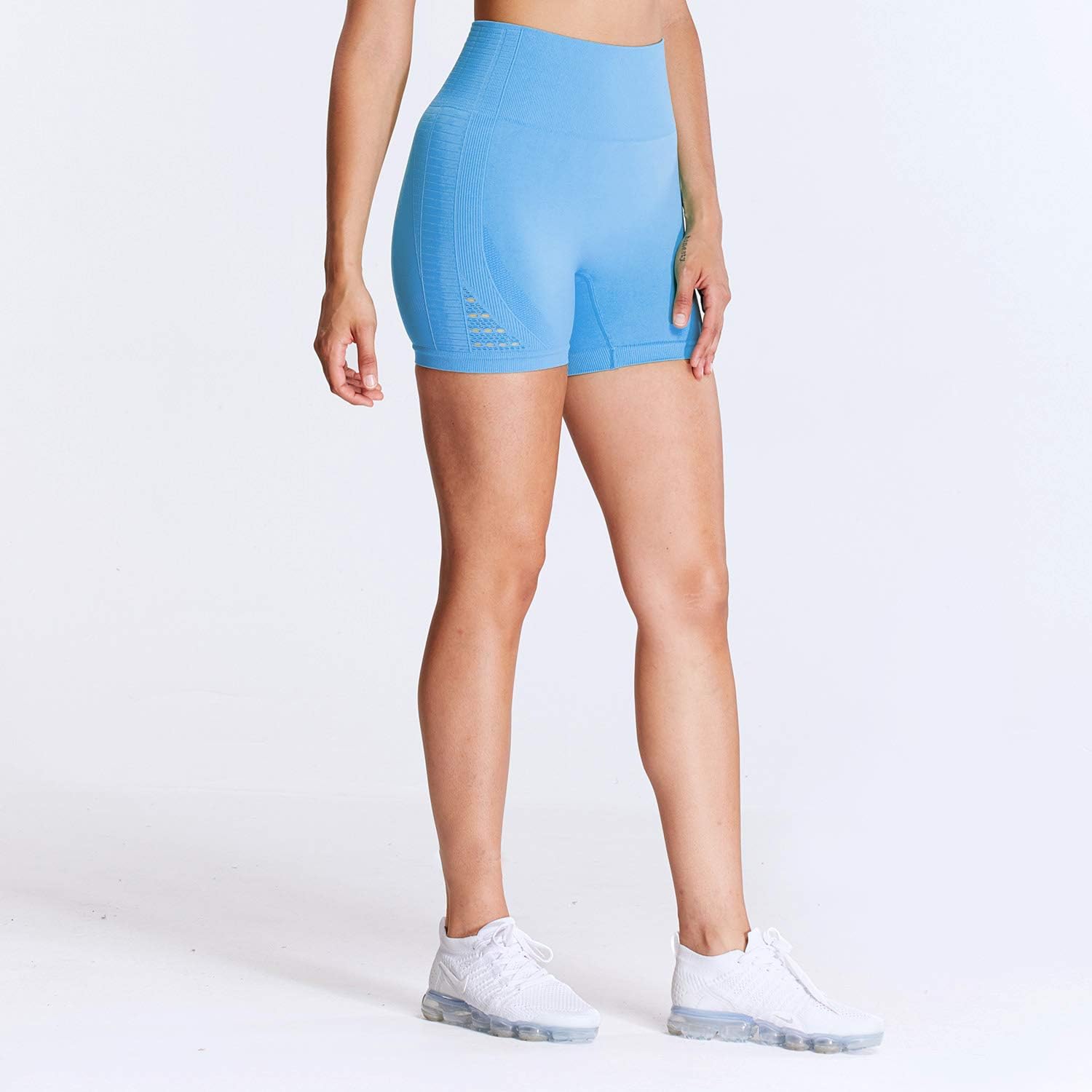 Aoxjox Women's High Waisted Workout Yoga Gym Energy Seamless Shorts: Clothing