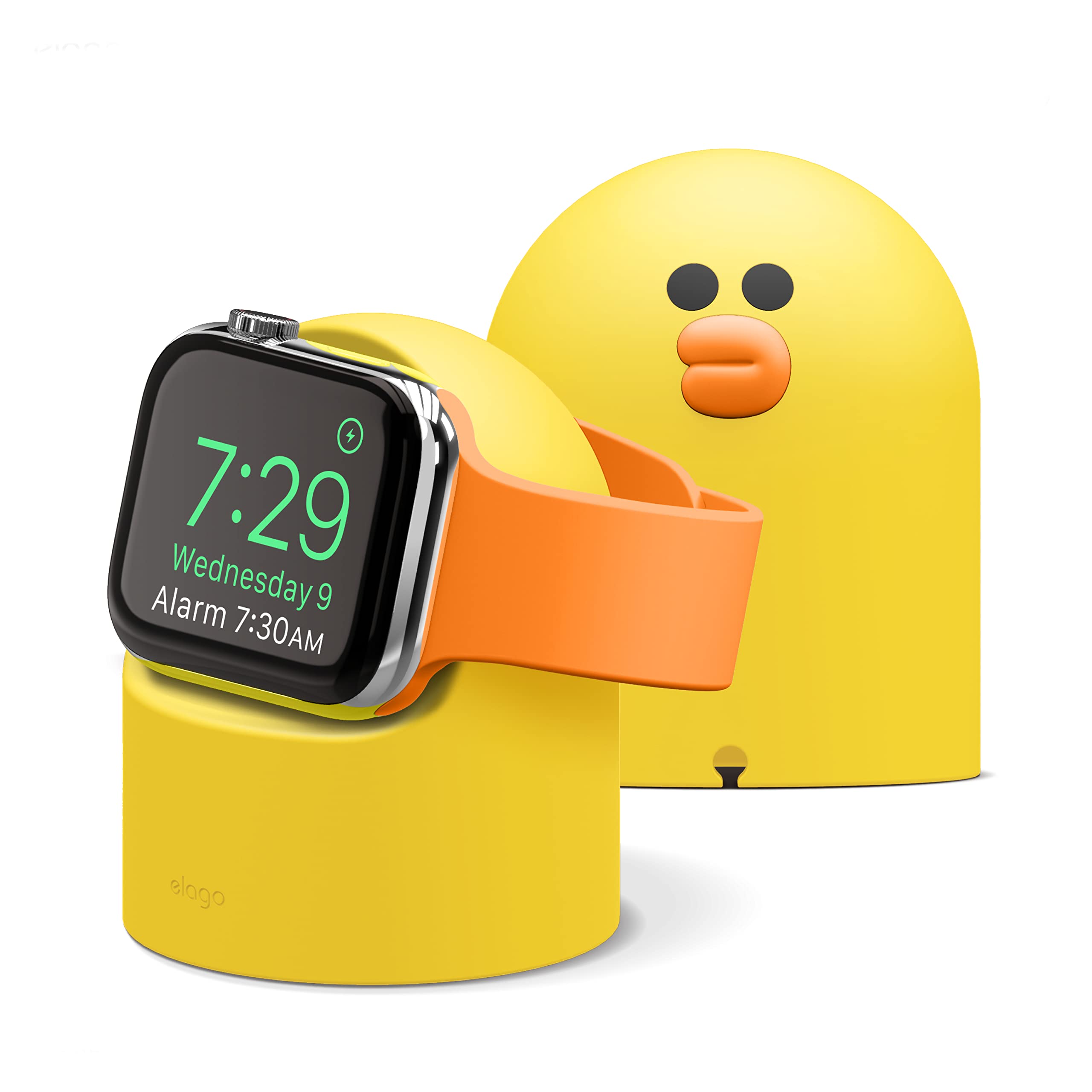 elago | LINE Friends W2 Charger Stand Compatible with All Apple Watch Series Ultra 3&2&1/11/10/9/8//7/6//5/4/3/2/1,SE (49mm, 46mm, 45mm, 44mm, 42mm, 41mm, 40mm, 38mm), Nightstand Mode (SALLY)