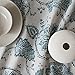 jinchan Linen Textured Tablecloth for Kitchen Jacobean Floral Printed Table Cover Linen Textured 1 Panel 51
