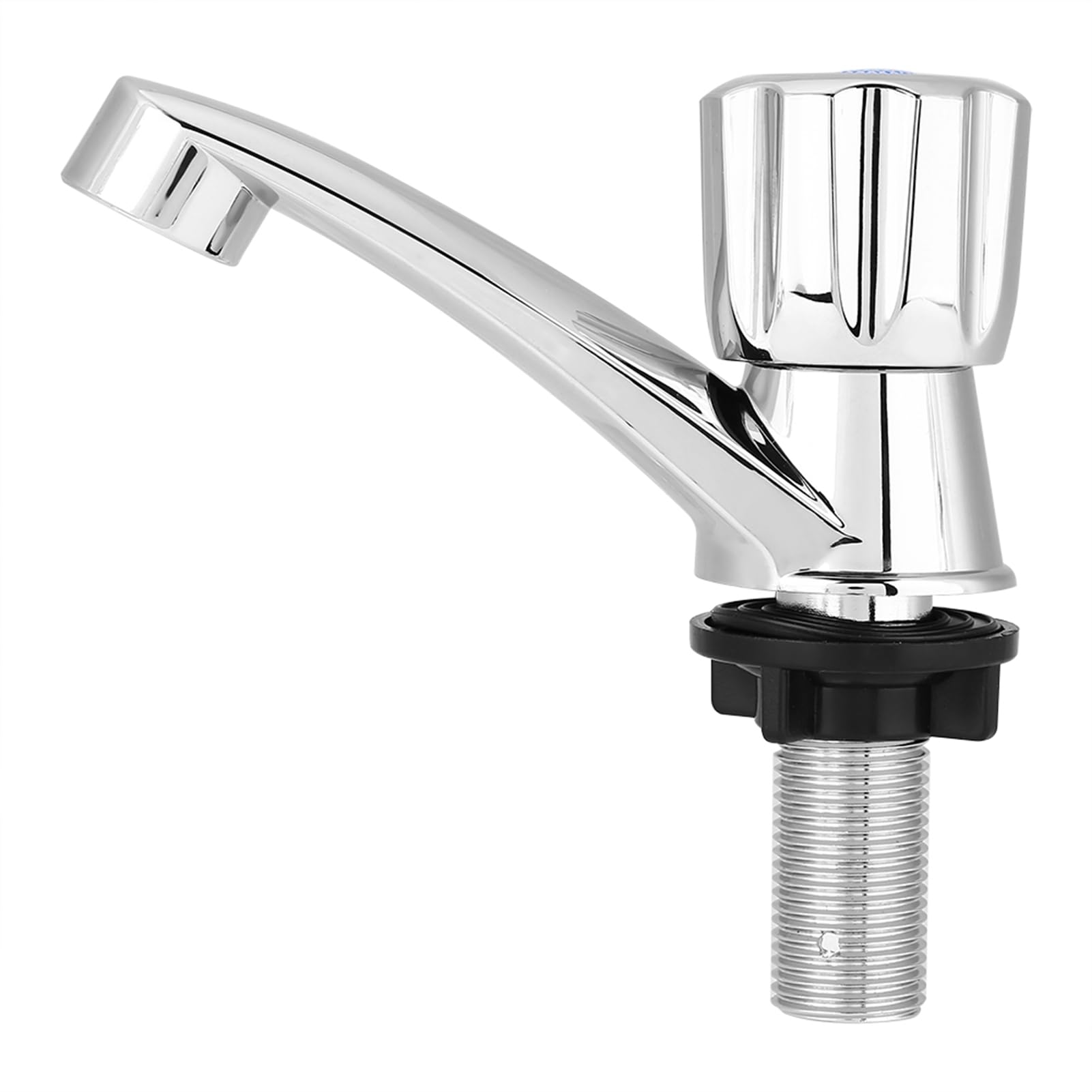 Fafeicy Single Cold Water Tap for Bathroom Basin and Kitchen Sink - ABS Plastic Chrome Finish Shutter Valve G1/2 Thread Size Durable Faucet
