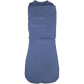 LullaBaby "Double Dream Swaddle: Exclusive Dual Wing Design, Pediatrician-Endorsed, Ultra-Soft Cotton, 0-2 Months, 6-14 lbs - Coastal Breeze