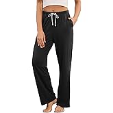 HEARTNICE Womens Cotton Pajama Pants Lightweight Soft Lounge Sleep Bottoms with Pockets