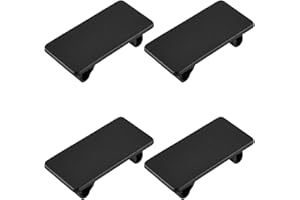DGZZI Rocker Switch Panel 4PCS Black ABS Rectangular Rocker Switch Blank Snap-in Hole Plug Cover Bracket Filler