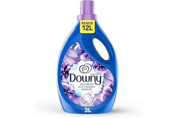 Downy Amaciante Concentrado Lirios Do Campo 3L, Rende 12L, Perfume com Notas de Lavanda e Algodão