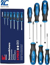 ROTATION 6Pcs Magnetic Tip Screwdriver Set 3 Phillips 3 Flat Cushion Grip view 9