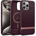Caseology Parallax Mag for iPhone 15 Pro Max Case [Enhanced Ergonomic Design] Military Grade Drop Tested (2023) - Burgundy
