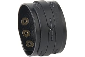 GelConnie Leather Cuff Bracelet Punk Braided Bracelets Rock Leather Wristbands Faux Mens Leather Bracelet Gothic Viking Bangle Adjustable Wrap Bracelet for Women, Men