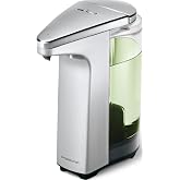 simplehuman 8 oz. Touch-Free Sensor Liquid Soap Pump Dispenser with Soap Sample, Brushed Nickel