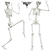5.9FT Skeleton Halloween Full Size, Life Size Skeleton with Posable Joints | Posable Full Size Skeleton, Giant Skeleton Ideal Prop For Indoor Outdoor Party, Graveyard, Haunted House Decor