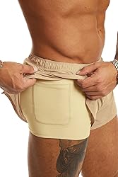 Ouber Men's Running Shorts with Liner 2'' Workout