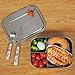 MasterChef Bento Lunch Box - Large, Stainless Steel, Compartment Meal Prep Food Container - Great for Kids & Adults