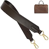 jiesinlov Vachetta Leather wide Straps Crossbody Replacement Bag Shoulder Strap for Neverful Graceful Speedy Tote Handbag Wide shoulder straps(Coffee-65)