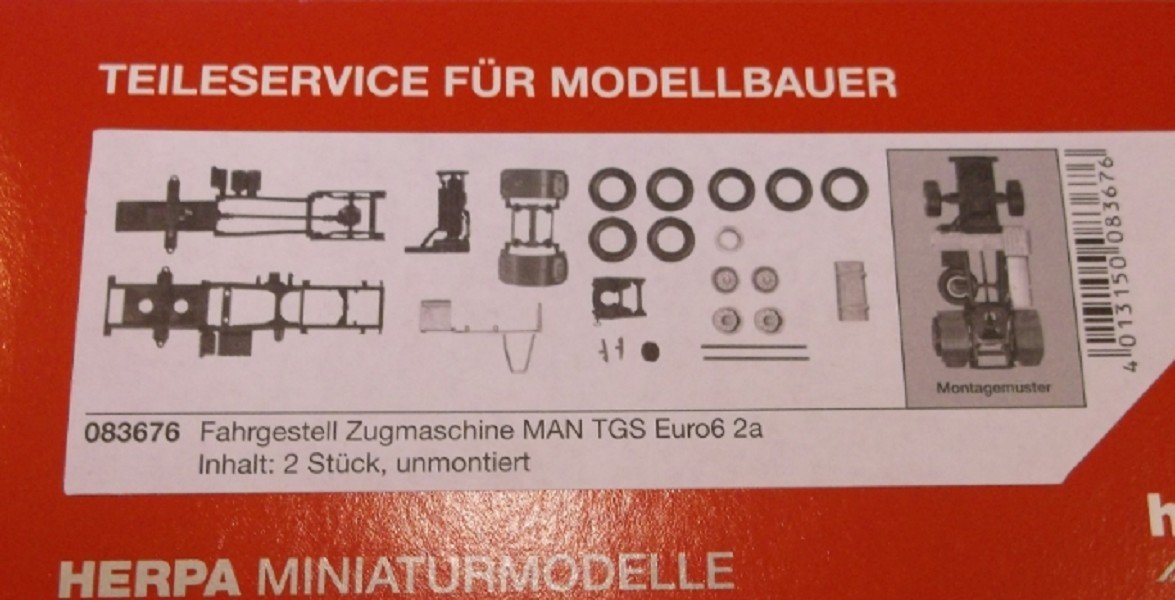 herpa 083676 - MAN TGS Euro 6 tractor chassis, 2 axles