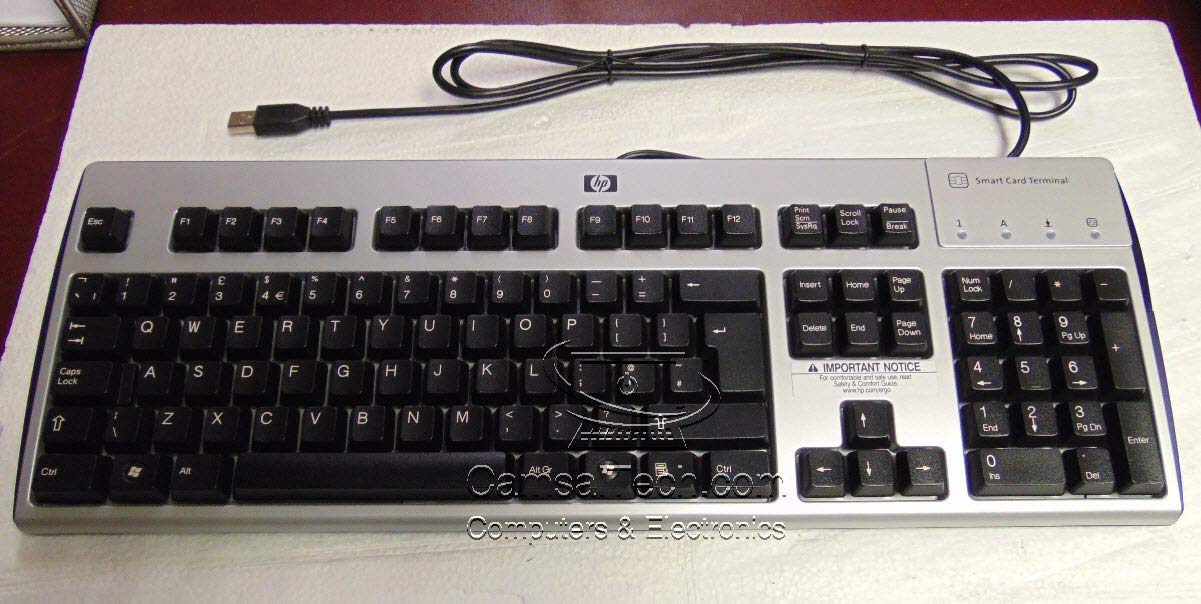 HP USB SmartCard UK CCID Keyboard 631411034 Computers & Accessories