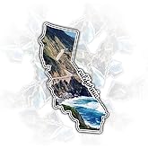 3 Pcs California Landscape Sticker – Scenic West Coast Nature Vinyl Decal Waterproof for Laptop, Water Bottle, Car, Travel Journal – Gift for California Lovers and Outdoor Adventurers – 3 Inch