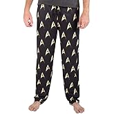 Bioworld STAR TREK Black Starfleet AOP Sleep Pajama Pants