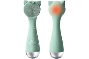 FEOFLEN Facial Cleansing Brush, Silicone Face Scrubber Exfoliator for Men & Women, Electric Face Brush Waterproof, with 3 Speeds Adjustable for Deep Cleaning, Removing Blackhead, Facical Massaging