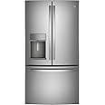GE PROFILE PYE22KYNFS 36" Counter-Depth Bottom Freezer with French Door Twin Chill Evaporator Quick Space Shelf and LED Lighting in Fingerprint Resistant Stainless Steel