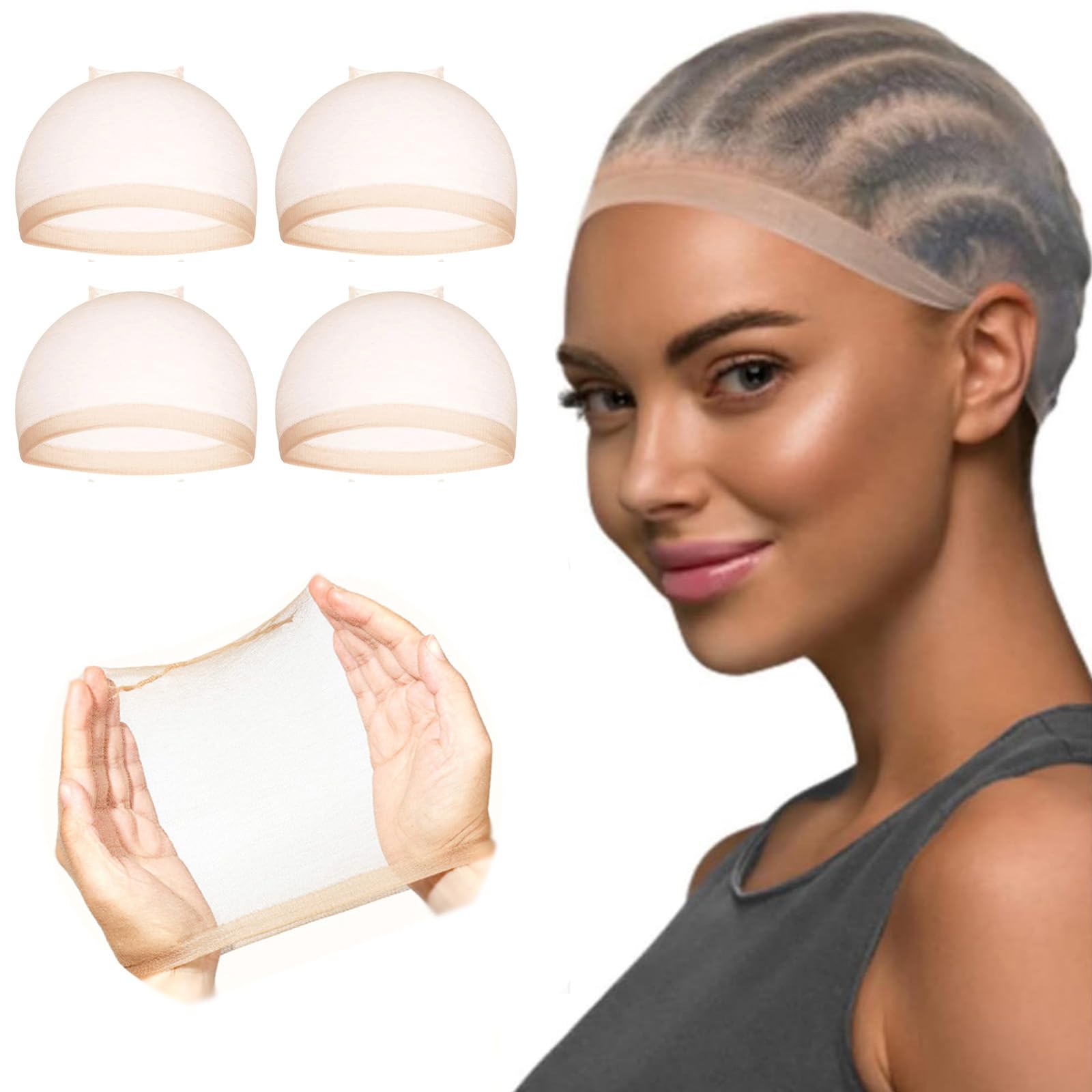 How to Choose the Right Wig Cap Size for Your Head 1 Mua SAKALAKA HD Wig Caps,4 Pieces Hair Net for Wig, Stretchy Nylon Wig Caps for Women, Natural Transparent Wig Caps for Lace Front Wigs (HD Wig Cap 2Pack/4PCS) trên Amazon Mỹ chính