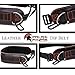 Dark Iron Fitness Dip Belt – Padded Leather Weight Lifting Belts w/ 40 Inch Strap for Squats & Pull Ups - Men & Women Weightlifting up to 270lbs