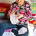 kilofly Crochet Cotton Lace Table Placemats Doilies Value Pack, 4pc, Hexa, Beige, 12 inch