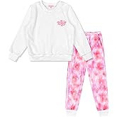QPANCY Girls Pjs Set Two Piece Fleece Pajamas kids Fall Winter Long Sleeve pajamas Loungewear