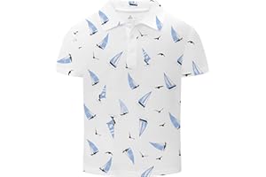 DEKOMERE Boys Polo Shirt Short Sleeve Stylish Moisture Wicking UPF 30+ Performance Golf Shirts School Uniforms