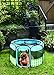 Pet Portable Foldable Play Pen Exercise Kennel Dogs Cats Indoor/outdoor tent for small medium large pets Animal Playpen with Pop up mesh cover great for travel LARGE,BLUE/GREEN