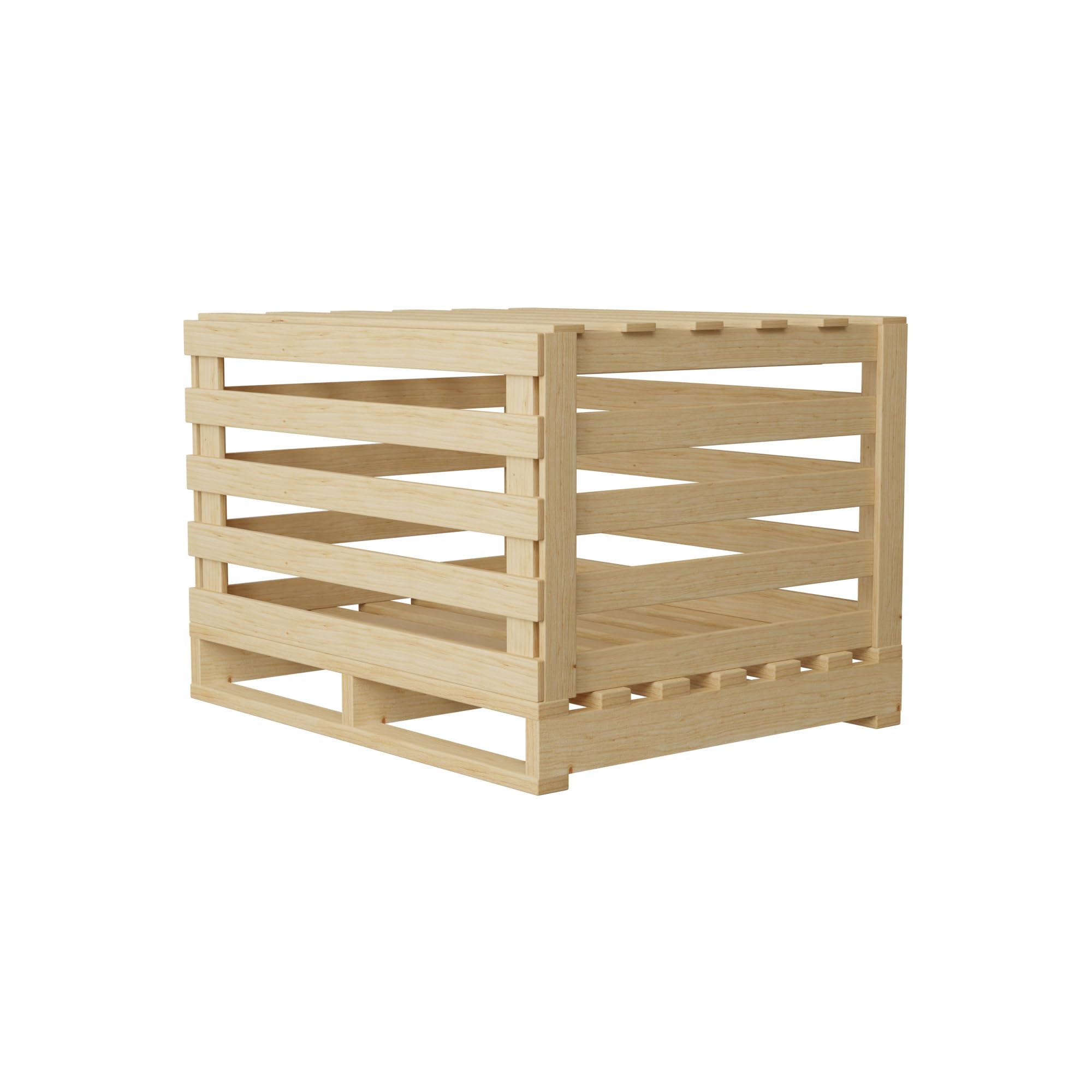 Greaton, Wooden Stackable Shipping Crate with Slatted Heavy Duty ...