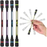 PATIKIL 4 Pcs Spinning Pen, 0.5mm Gel Pens Fidget Rolling, Multicolor | Black Ink Rollerball Pens Fidget Rolling Finger Cool with Weighted Ball for Adults Game Entertainment Pressure Reduce Office