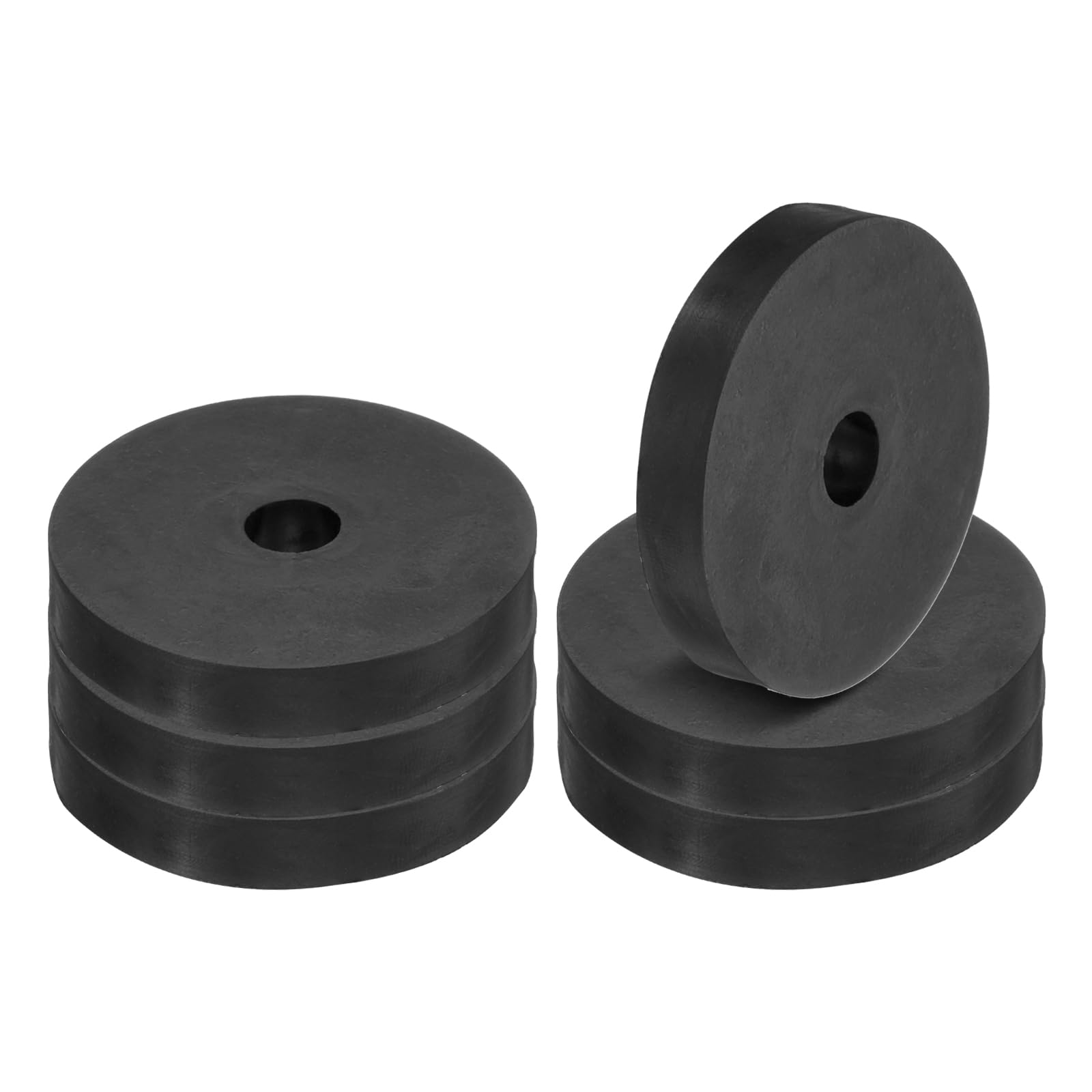 PATIKIL Multi Purpose Rubber Spacer, 6 Pcs 2.4"OD 0.47"ID 0.4"Thickness Neoprene Round Anti-Vibration Isolation Pads Isolator Rubber Bushings Spacer Washer for HVAC Bolts Car Accessories