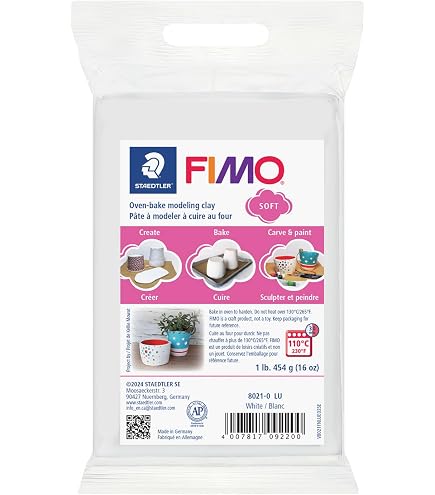 Fimo 8020 – 26 – Pasta Zum Modellieren & Backen, Trocknend, Weich, 8 Portionen, Leuchtende Farben