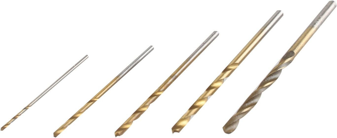 HALJIA 50Pcs Woodworking Twist Drill Bit Set 1-3mm Small HSS High Steel Titanium Coated Round Shank Tool for Wood Plastic Aluminum Copper Steel - Image 4