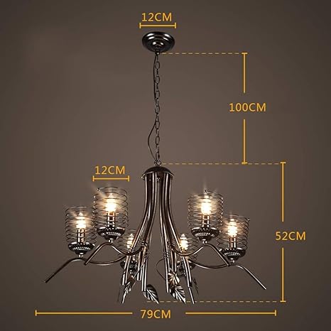 Amazon Com Pllp Chandelier Iron Art Spring Shaped Chandelier