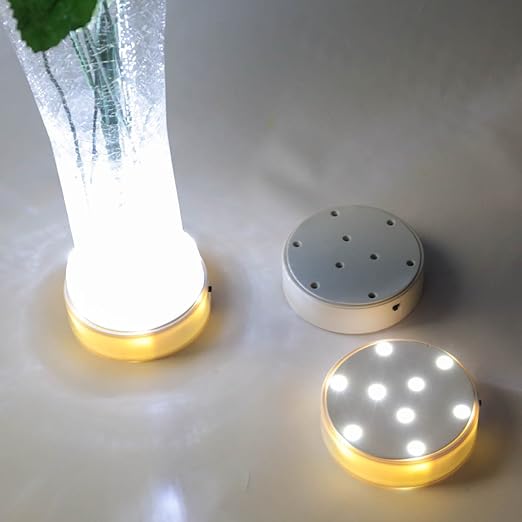 Festive Lights Base Vase Illuminator White LEDs Battery Operated 10cm Amazon.co.uk