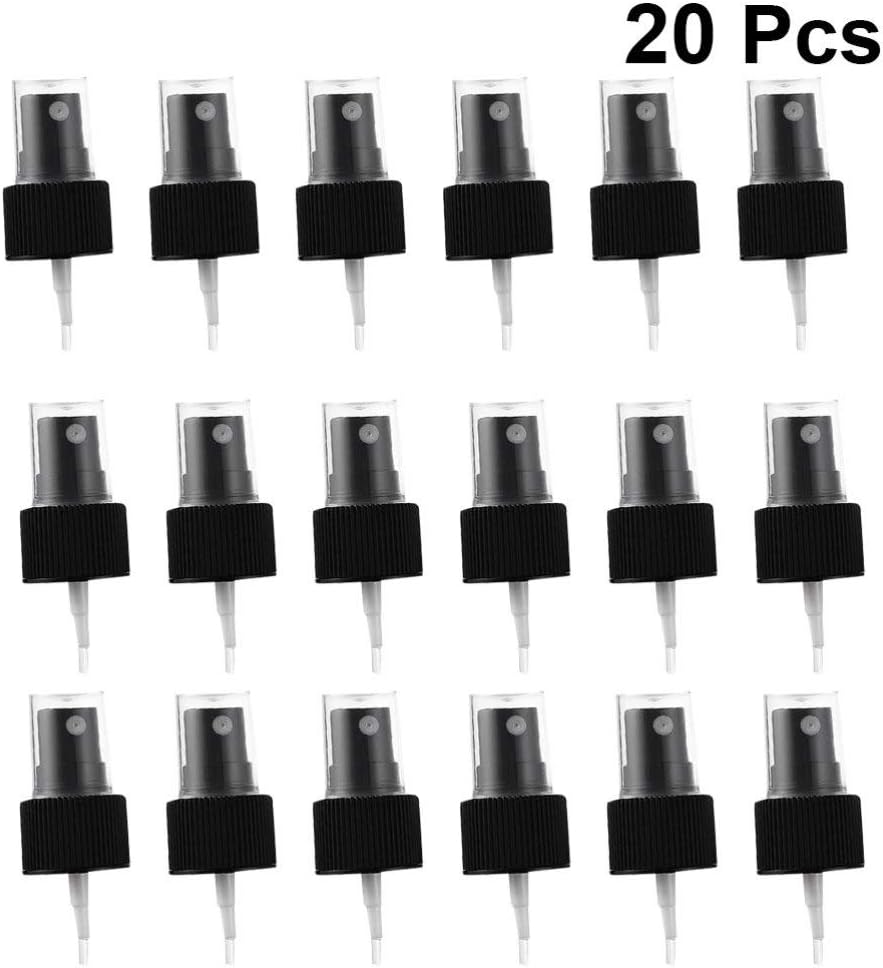 Mobestech Spray Tops Essential Oil Fine Mist Sprayer Cap Replacement Pump Black Spray Bottle Tops for 27mm Bottle Nozzle 20 Pcs - Image 3