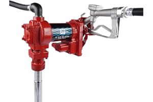 12 Volt 20 GPM Fuel Transfer Pump with Nozzle Kit for Transfer of Gasoline, Diesel, Kerosene, Ethanol & Methanol Blends & Bio