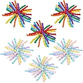 BENECREAT 6 Pcs Self Adhesive Gift Bow, 2 Colors Curly Ribbon Bows, Present Bows for Gift Wrapping Presents Wine Bottle Treat Bags Birthday Holiday Party Favors