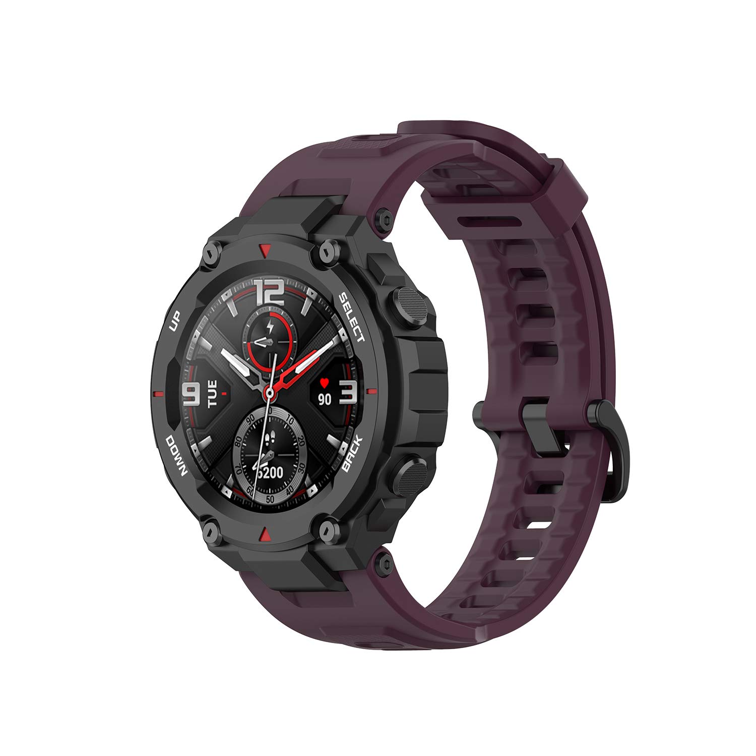 DKEnjoy Silicone Watchband Replacement Wristband Accessory Band Watch Strap Bracelet Compatible for Huami Amazfit T-Rex A1918 Smartwatch