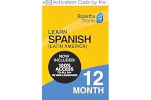 Rosetta Stone: Learn Spanish (Latin America) for 12 months on iOS, Android, PC, and Mac [Activation Code by Mail]