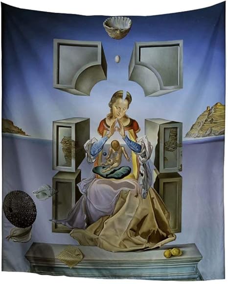 Amazon Com Spring Warner Modern Art Tapestry Wall Hanging Salvador Dali Gala Dali Modern Art Dorm Decorate Tapestry Home Kitchen