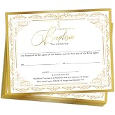 25 PCS Baptism Certificates for Church, Baby Dedication Certificate Paper | Baby Dedication Christening Gifts for Teens Adults, Church Baptism Supplies, 8x10 Inch