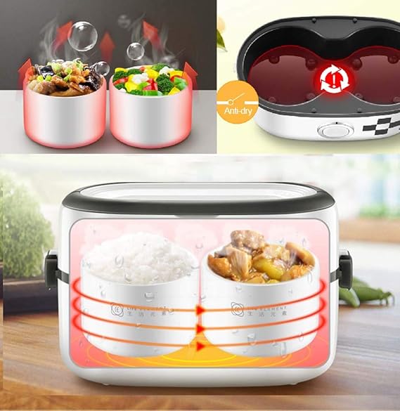 BYYLH Fiambrera Electrica 220V Portátiles Bandeja Extraíble Acero ...